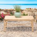 Garden Coffee Table in Aluminium and Polyrattan Weaving - Ellide