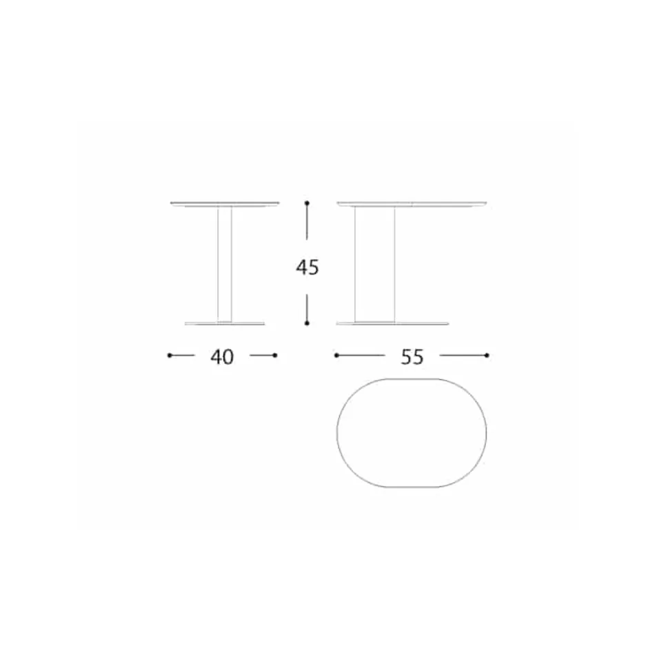 Aluminium Garden Coffee Table Made in Italy - Plinto by Varaschin Viadurini