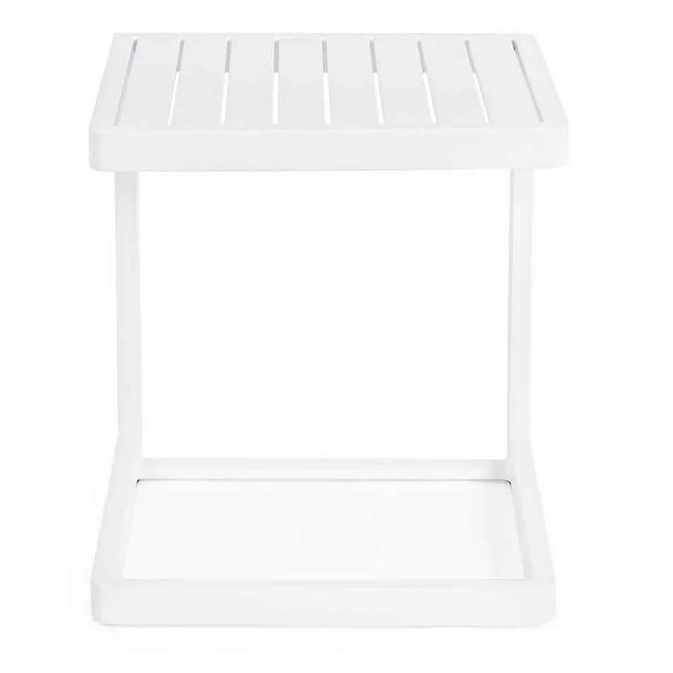 Homemotion Painted Aluminium Garden Coffee Table, 2 Pieces - Rodric Viadurini