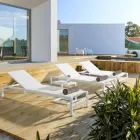 Garden Coffee Table in Painted Aluminium, Homemotion, 2 Pieces - Rodric Viadurini