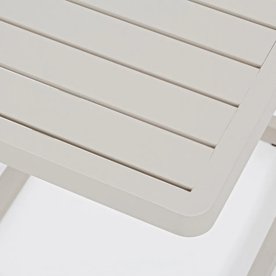 Garden Coffee Table in Painted Aluminium, Homemotion, 2 Pieces - Rodric Viadurini