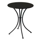 Garden Coffee Table in Black Painted Iron with Round Top - Gendron Viadurini