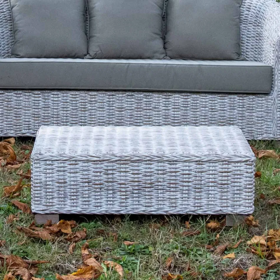Garden Coffee Table in Natural Fibre by Kubù - Isildur Viadurini