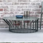 Garden Coffee Table in Hpl and Painted Metal Made in Italy - Guerrino Viadurini