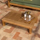 Garden Coffee Table in Natural Teak Wood - Artes Viadurini