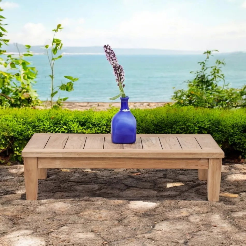 Garden Coffee Table in Natural Teak Wood - Artes Viadurini