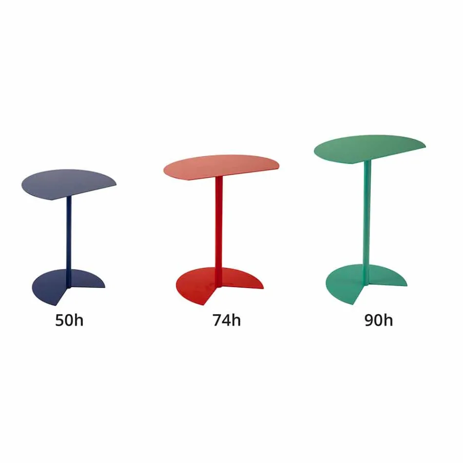 Modern Design Colored Metal Garden Coffee Table in 3 Sizes - Cettina Viadurini