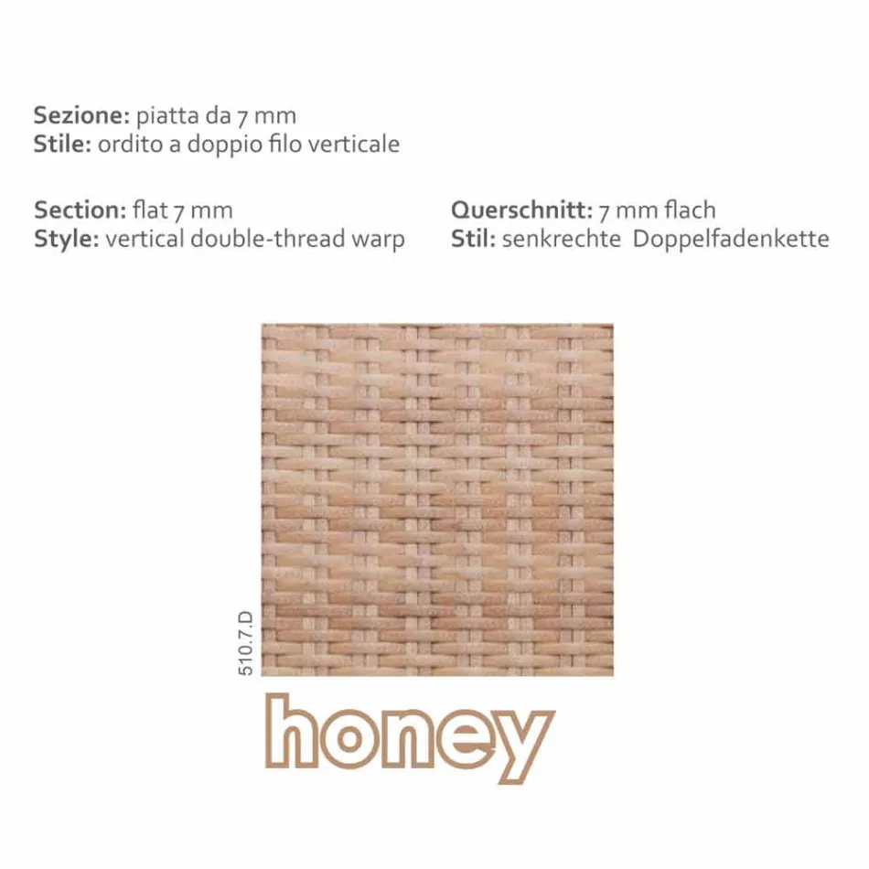 Coffee Garden polyethylene honey hand-woven Cooper Viadurini