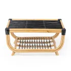 Garden Coffee Table in Hand-Woven Natural Rattan - Catelyn Viadurini