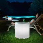 Bright Garden Coffee Table in White Polyethylene Made in Italy - Derti Viadurini