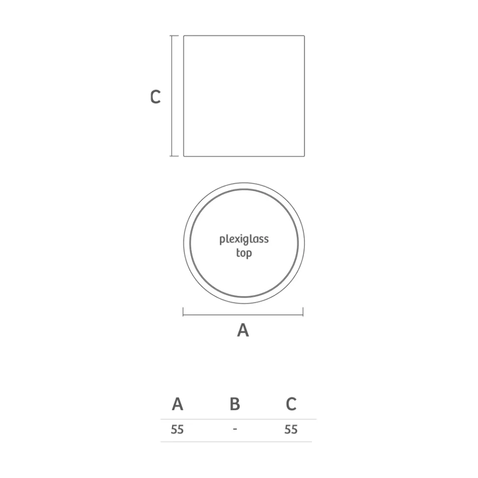 Bright Garden Coffee Table in White Polyethylene Made in Italy - Derti Viadurini