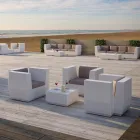 Square Garden Coffee Table in Polyethylene Made in Italy - Macao Viadurini