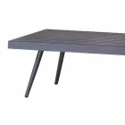 Rectangular Garden Coffee Table in Anthracite Painted Aluminium - Rasti Viadurini
