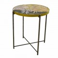Indoor or Outdoor Coffee Table with Metal Structure Made in Italy - Carim