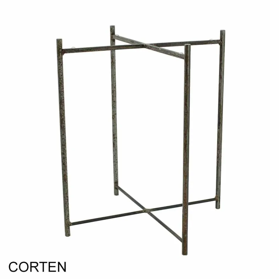 Indoor or Outdoor Coffee Table with Metal Structure Made in Italy - Carim Viadurini