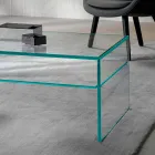 Bridge coffee table in extra-clear glass Made in Italy - Tifrana Viadurini
