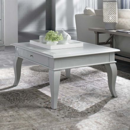 Coffee Table with Solid Parts in Ay - ous and Linden Made in Italy - Era Viadurini