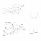 Coffee table with revolving tops in HPL Made in Italy, Precious - Paris Viadurini