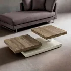 Coffee table with revolving tops in HPL Made in Italy, Precious - Paris Viadurini