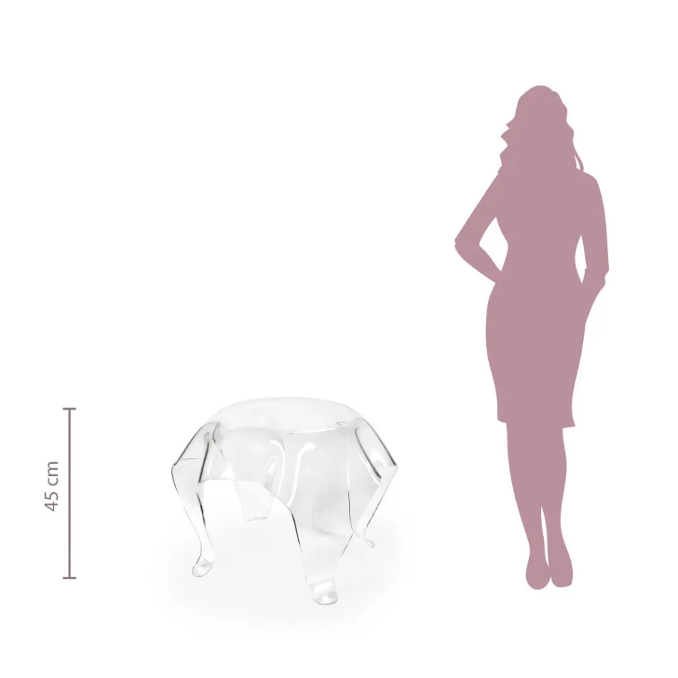 Coffee Table with Plexiglass Top and Base Made in Italy - Brento Viadurini