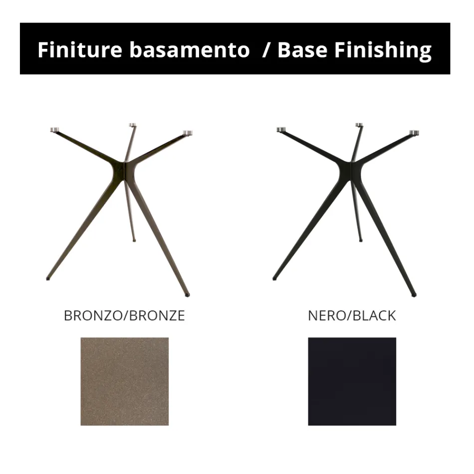 Coffee Table with Round Porcelain Stoneware Top Made in Italy - Siste Viadurini