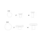 Coffee Table with Glass Top and Metal Base Made in Italy - Batulla Viadurini