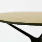 Coffee Table with Round Glass Top and 3 Legs Made in Italy - Siste Viadurini