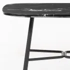 Coffee Table with Square Marble Top Made in Italy - Makino Viadurini
