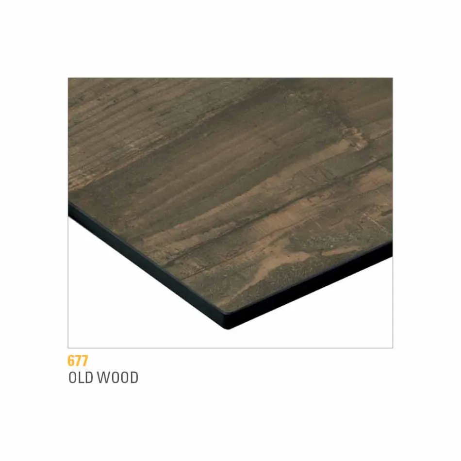 Coffee Table with Round Top in Laminated HPL Made in Italy - Mina Viadurini