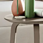 Lounge Coffee Table with Round Lacquered MDF Top Made in Italy, Precious - Tobiko Viadurini