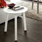 Lounge Coffee Table with Round Lacquered MDF Top Made in Italy, Precious - Tobiko Viadurini
