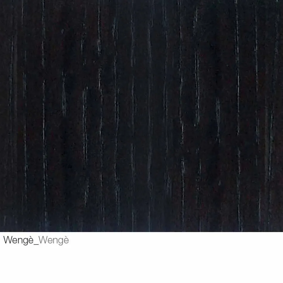 Coffee Table with Round Wooden Top Made in Italy - Montebianco Viadurini