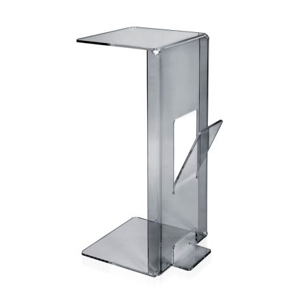 Coffee Table with Plexiglass Magazine Rack Made in Italy - Belle Viadurini