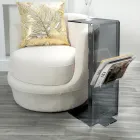 Coffee Table with Plexiglass Magazine Rack Made in Italy - Belle Viadurini