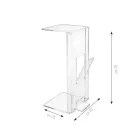 Coffee Table with Plexiglass Magazine Rack Made in Italy - Belle Viadurini