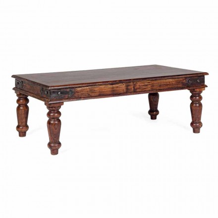 Homemotion Solid Wood Classic Design Coffee Table - Benson Viadurini
