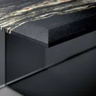 Design Coffee Table in Marble with Glass Base Made in Italy - Molino Viadurini