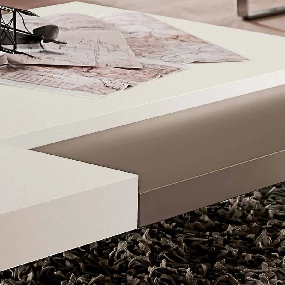 Fenix Coffee Table with Transparent Feet Made in Italy - Justin Viadurini
