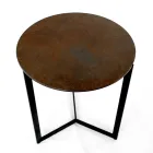 Stoneware Coffee Table with Steel Base Made in Italy - Aspira Viadurini