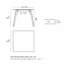 Coffee Table in Wood and Hpl Various Colours 2 Sizes - Faz Wood by Vondom Viadurini