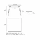 Coffee Table in Wood and Hpl Various Colours 2 Sizes - Faz Wood by Vondom Viadurini