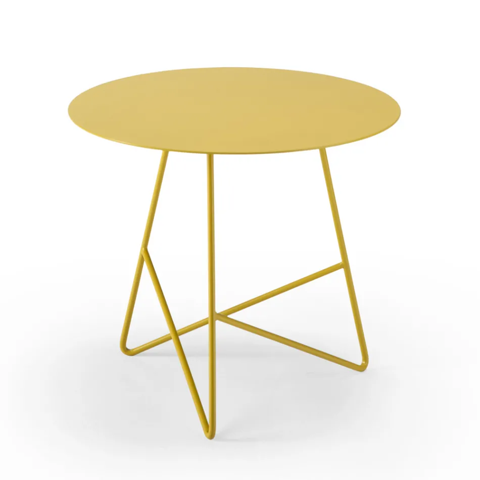 Coffee Table in Colored Metal and 3 Sizes, Made in Italy - Magali Viadurini
