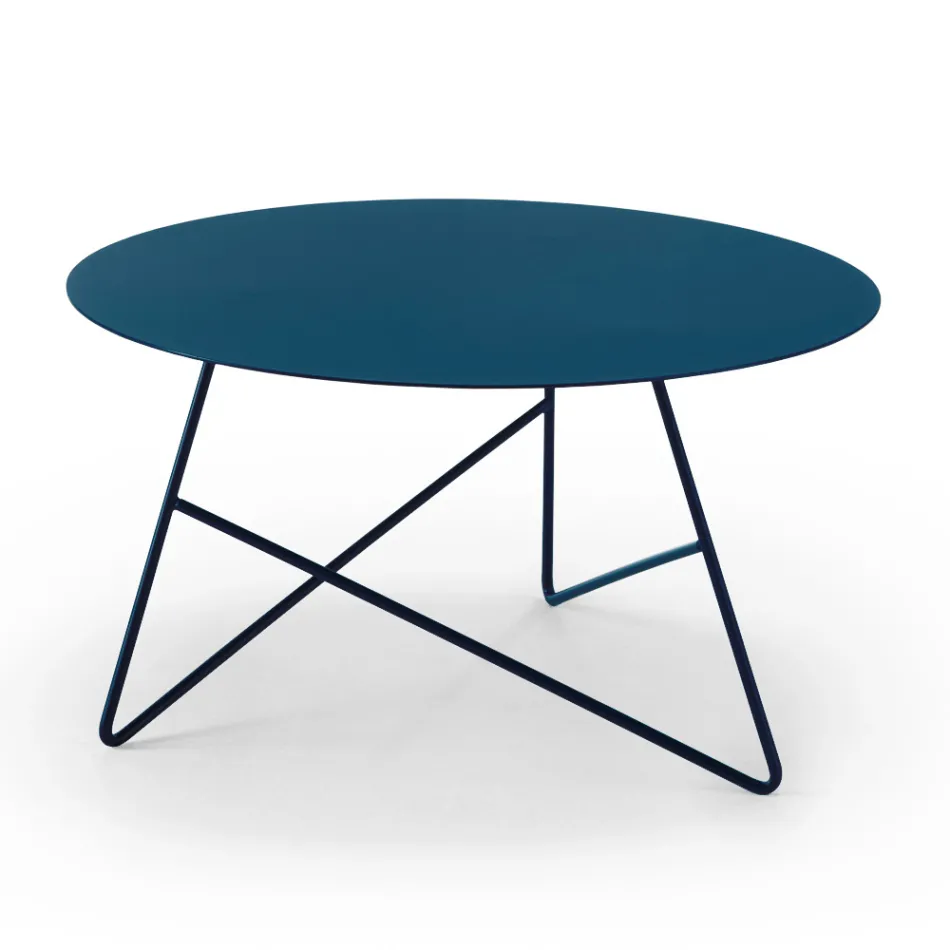 Coffee Table in Colored Metal and 3 Sizes, Made in Italy - Magali Viadurini