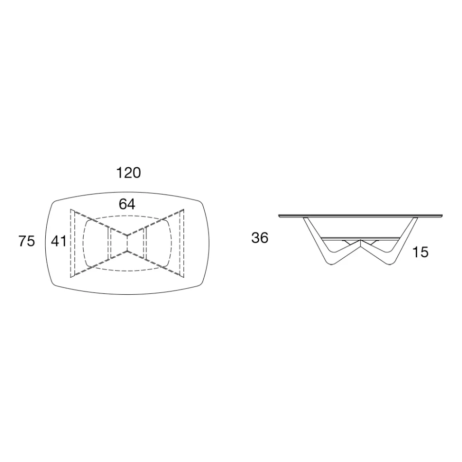 Metal Coffee Table Ceramic Top with Storage - Emirate Viadurini