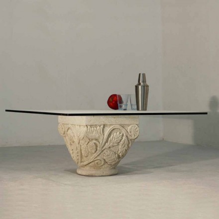 Classic style stone and crystal coffee table Mytros Viadurini