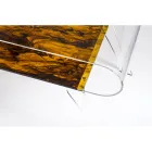 Coffee Table in Transparent Plexiglass or with Design Wood - Plaster Viadurini