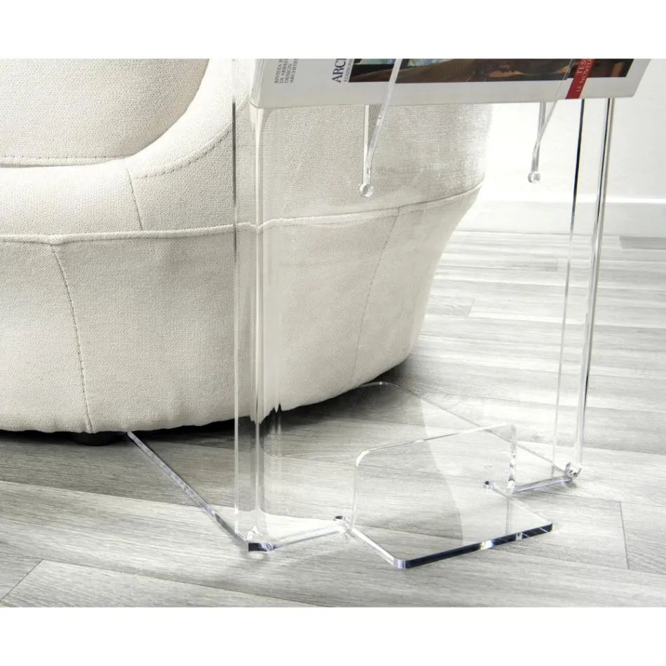 Coffee table in transparent PMMA designed by Quero Vas Viadurini