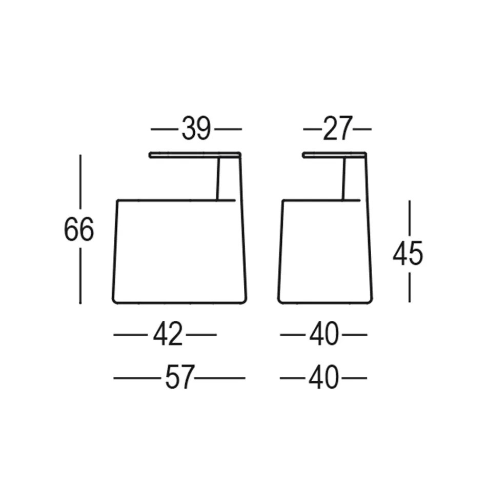 Coffee Table in Polyethylene and Birch Wood Made in Italy - Clio Viadurini