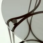 Glass Coffee Table and Base with 3 Crescents Made in Italy - Arepa Viadurini