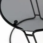 Glass Coffee Table and Round Base Made in Italy - Tullia Viadurini